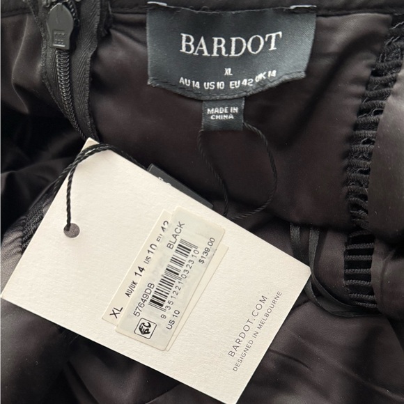 NWT Bardot Women’s Brielle Black Strapless Overlay Sweetheart Lace Dress XL - Picture 8 of 9